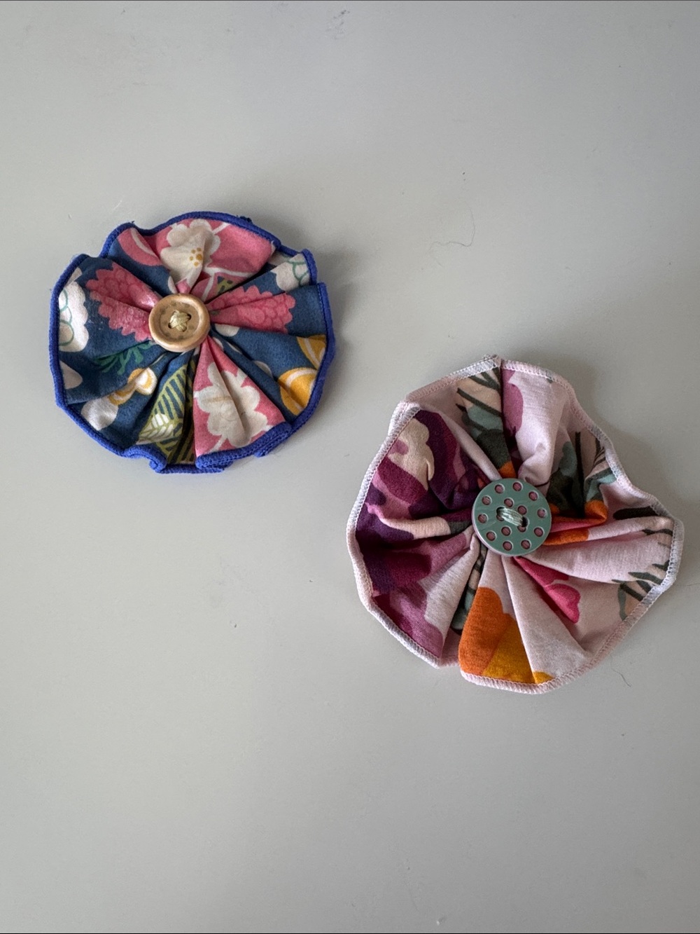 Matilda Jane Floral Fabric Flower Hair Clips - Set Of 2